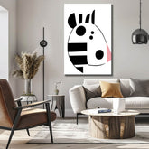 Paint by Numbers Cartoon Zebra Face